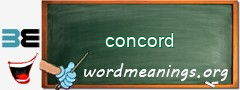 WordMeaning blackboard for concord